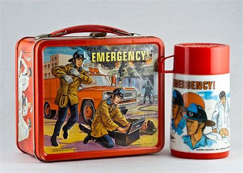 emergency metal lunch box no thermos|vintage lunch boxes with thermos.